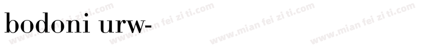 bodoni urw字体转换